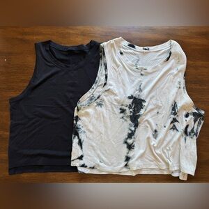 lululemon athletica Black and Tie-Dye Tank Tops bundle